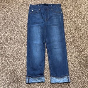 Women's Liverpool 8/29 cropped Blue Jeans with lots of stretch